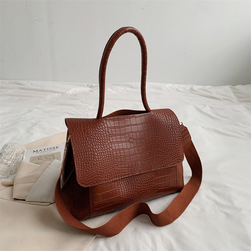 Bolso de cuero vegano de gran capacidad