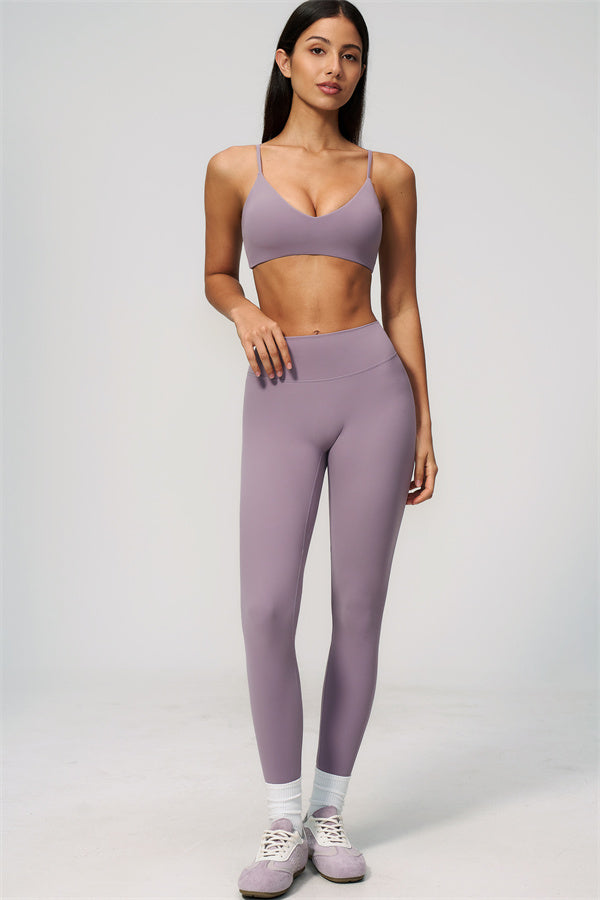 Conjunto de 2 piezas Zura: sujetador deportivo y leggings
