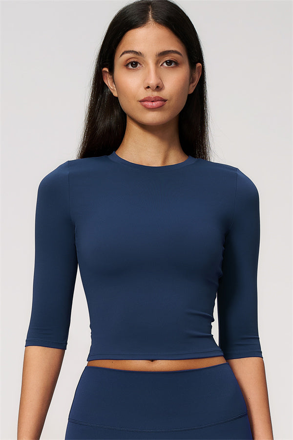 Natalia 2-piece set with half-sleeve top and wide-leg shorts