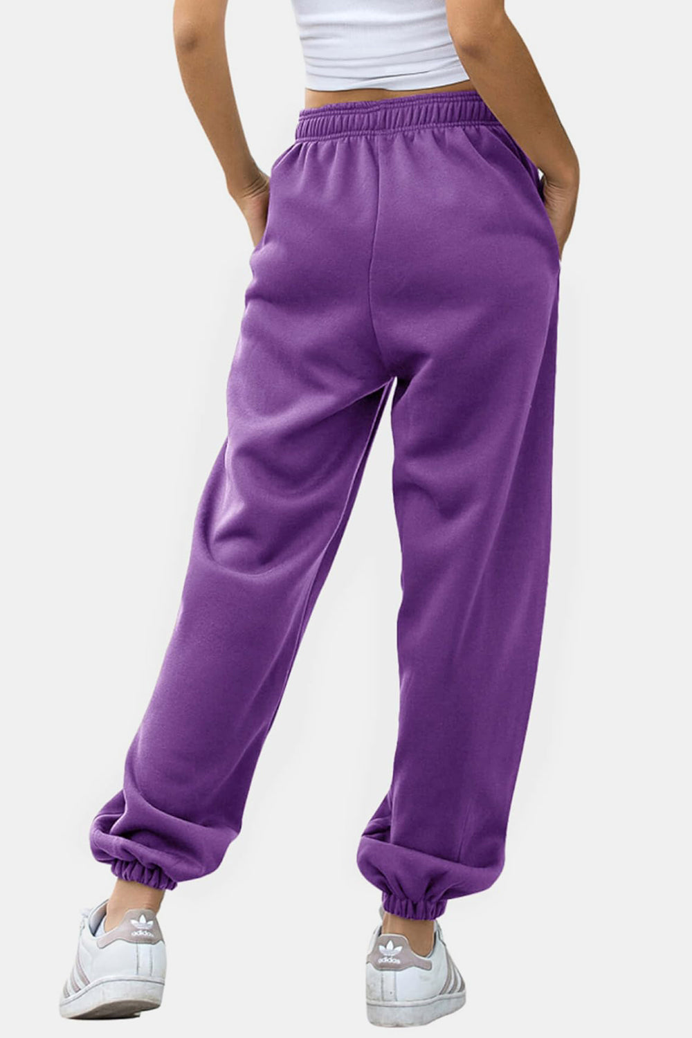 Pantalones jogger con cintura elástica y bolsillos