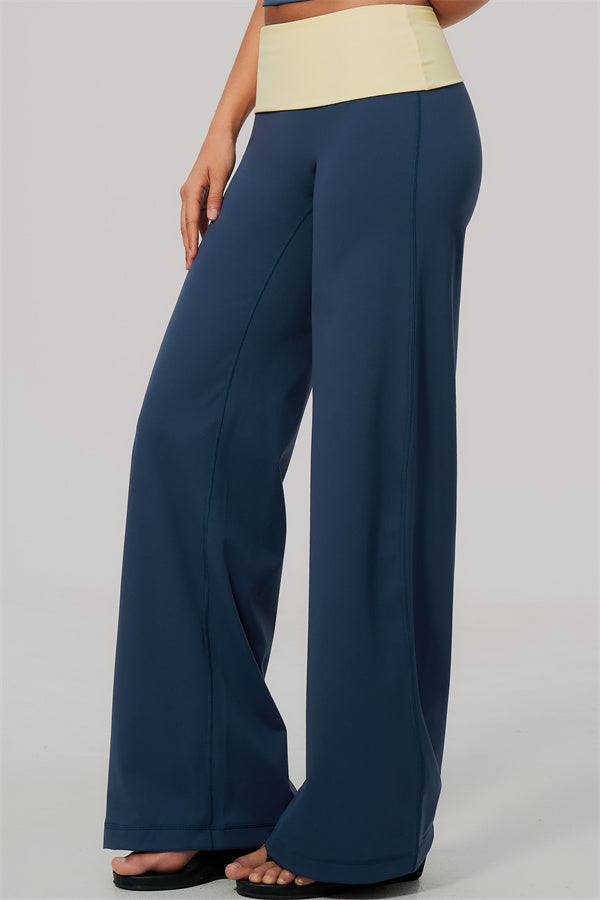 Conjunto de 2 piezas Cascade: camiseta de manga larga y pantalones de pierna recta con bloques de color