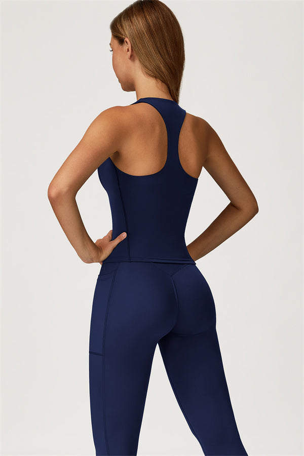 Conjunto de 2 piezas Glacier con top corto de tirantes y leggings