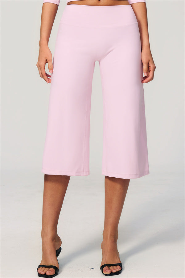 Natalia 2-piece set with half-sleeve top and wide-leg shorts