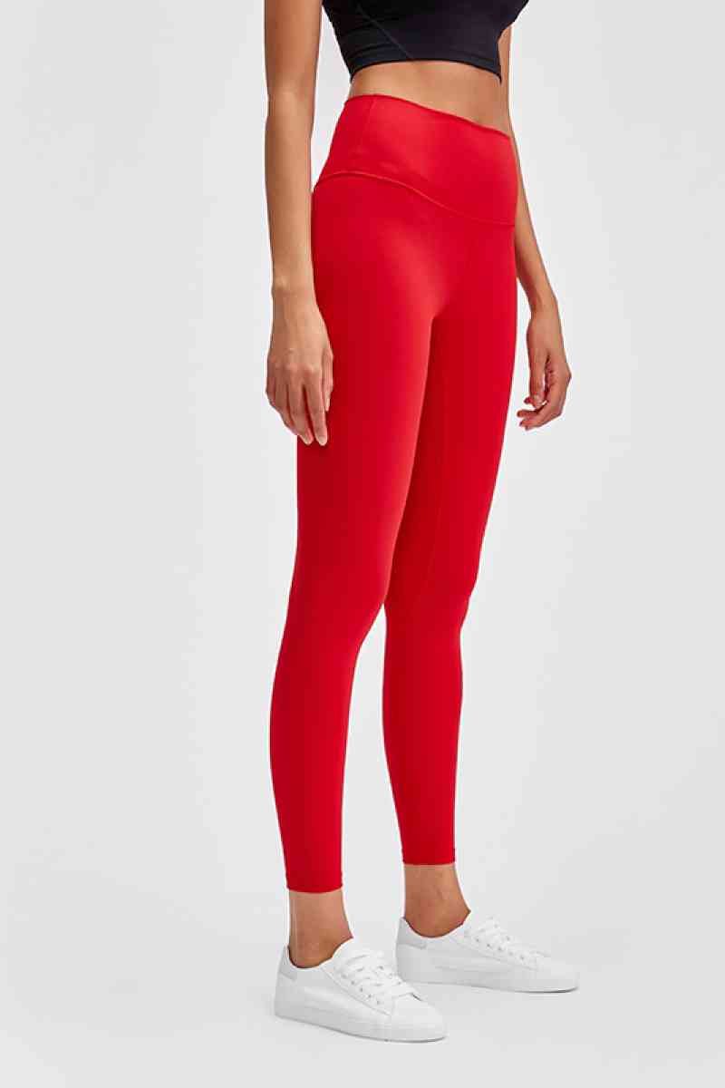 Leggings deportivos de cintura con banda ancha sin costuras