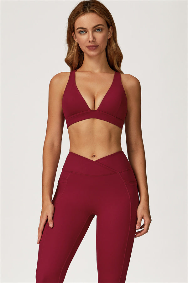 Ensemble 2 pièces Glacier : brassière de sport et leggings