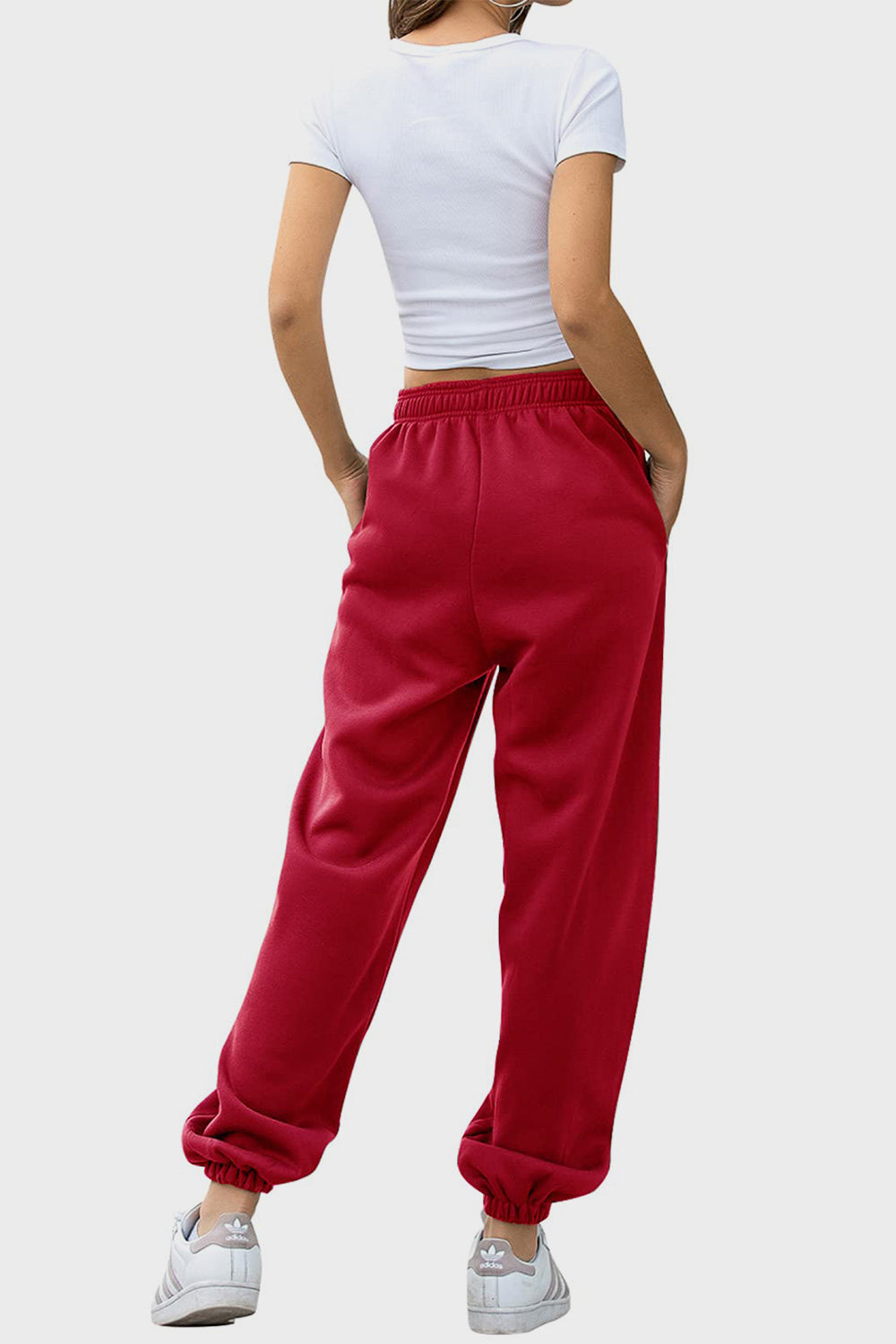 Pantalones jogger con cintura elástica y bolsillos