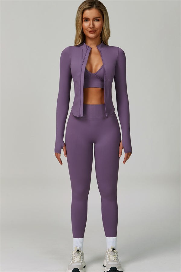 Empower 3-delige set: jasje, sportbeha en legging