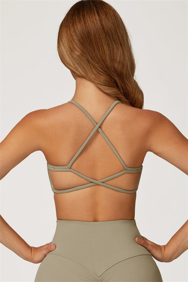 Conjunto de 2 piezas Lily con sujetador deportivo y leggings acampanados