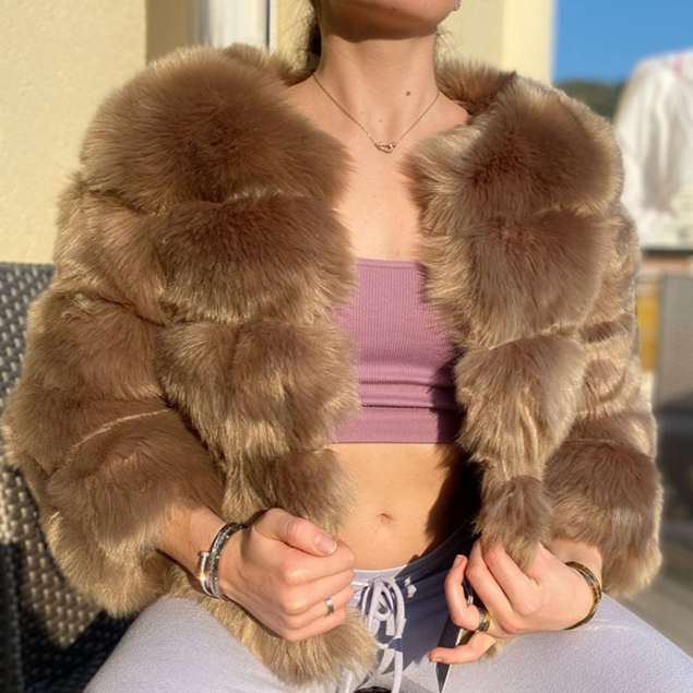Abrigo de piel de lana