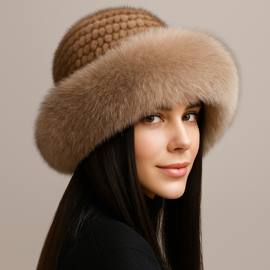 Sombrero de piel de visón Velvet Frost