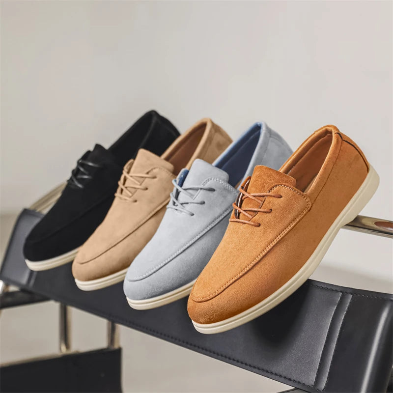 Mocasín Claudio de ante con cordones