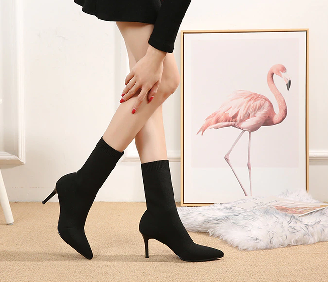 Tacones altos tejidos Ava