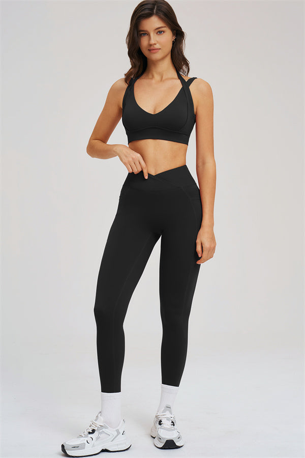 Ensemble 2 pièces Sizzle : brassière de sport et leggings