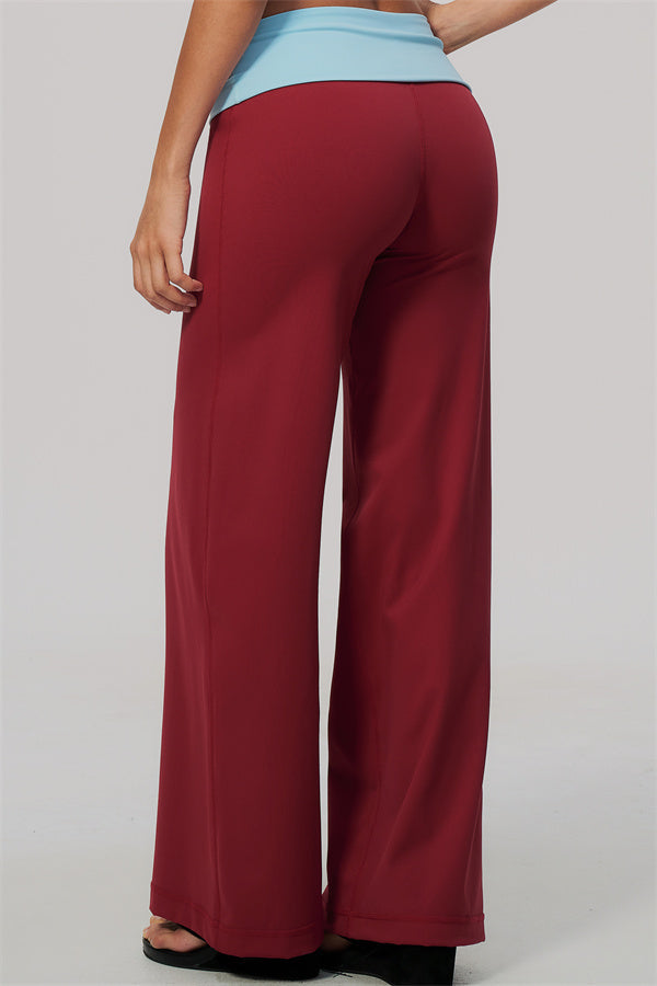 Conjunto de 2 piezas Cascade: camiseta de manga larga y pantalones de pierna recta con bloques de color