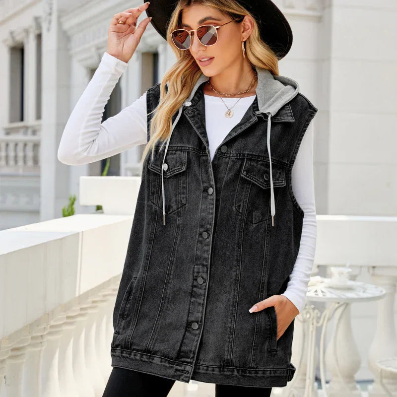 Chaqueta vaquera sin mangas Amber Sky