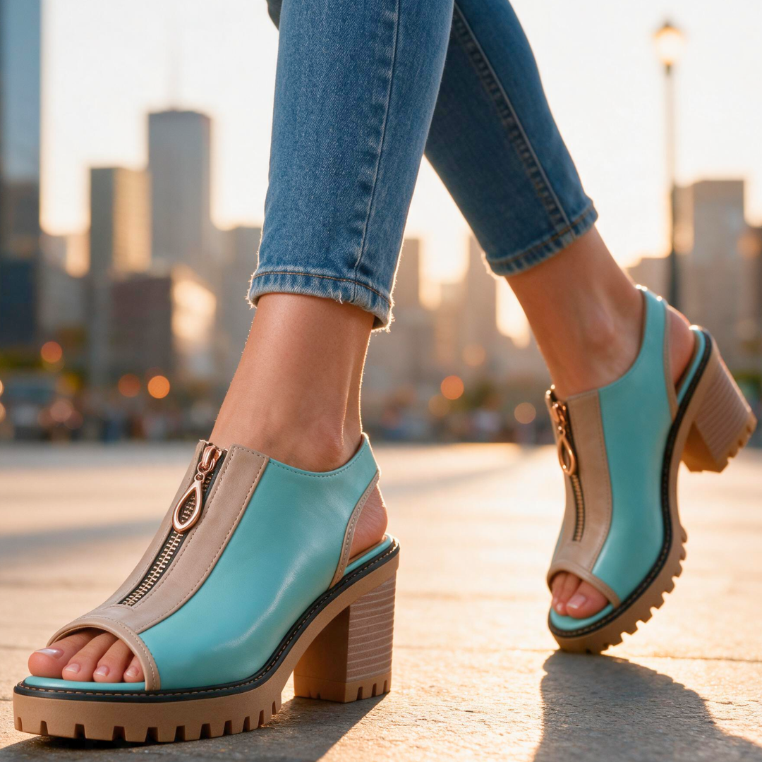 Tacones Chelsea Lake con cremallera