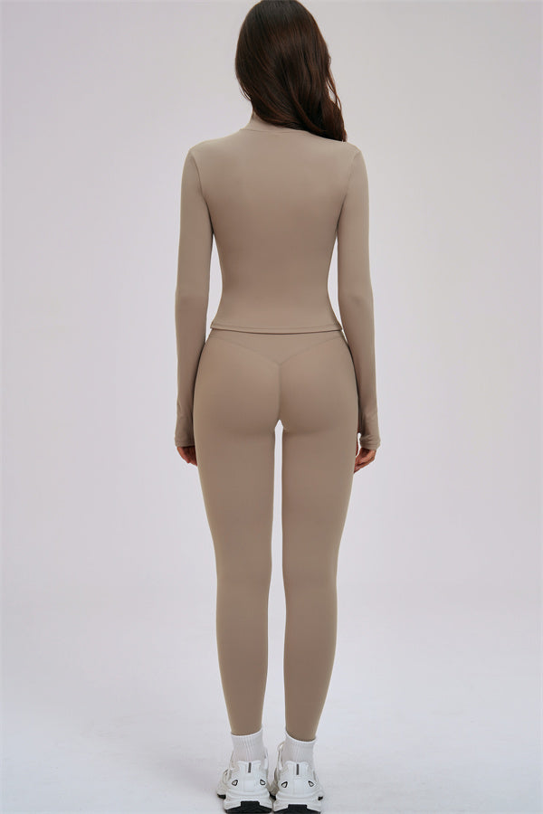 Set da 3 pezzi Kinetic: giacca con zip, reggiseno sportivo e leggings