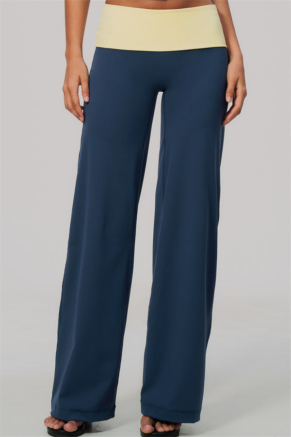 Conjunto de 2 piezas Cascade: camiseta de manga larga y pantalones de pierna recta con bloques de color