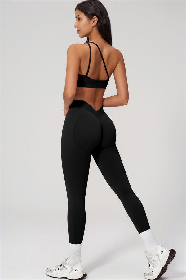 Empower 2-delige set: sportbeha met één schouderband en legging