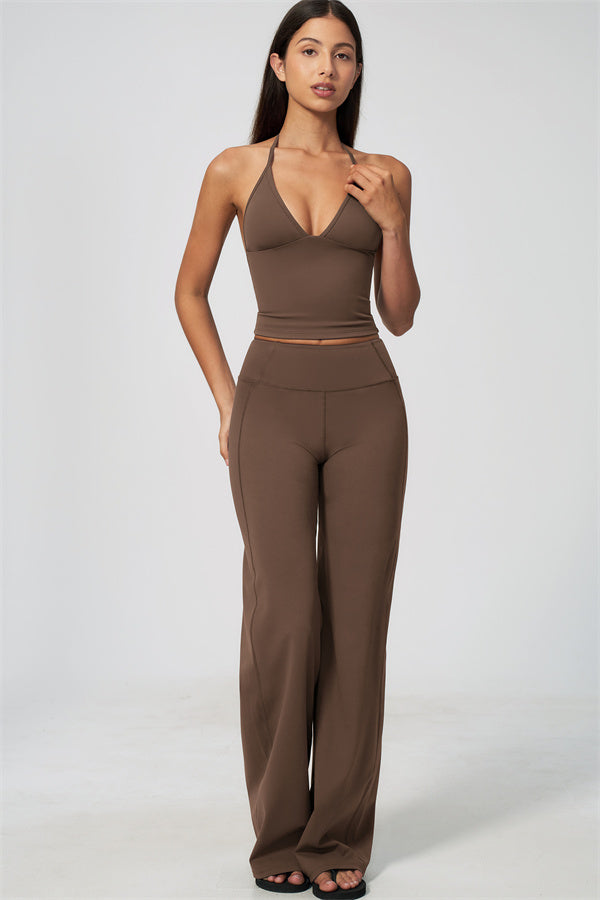 Conjunto RiseFit de 2 piezas: camiseta de tirantes y pantalones de pierna recta