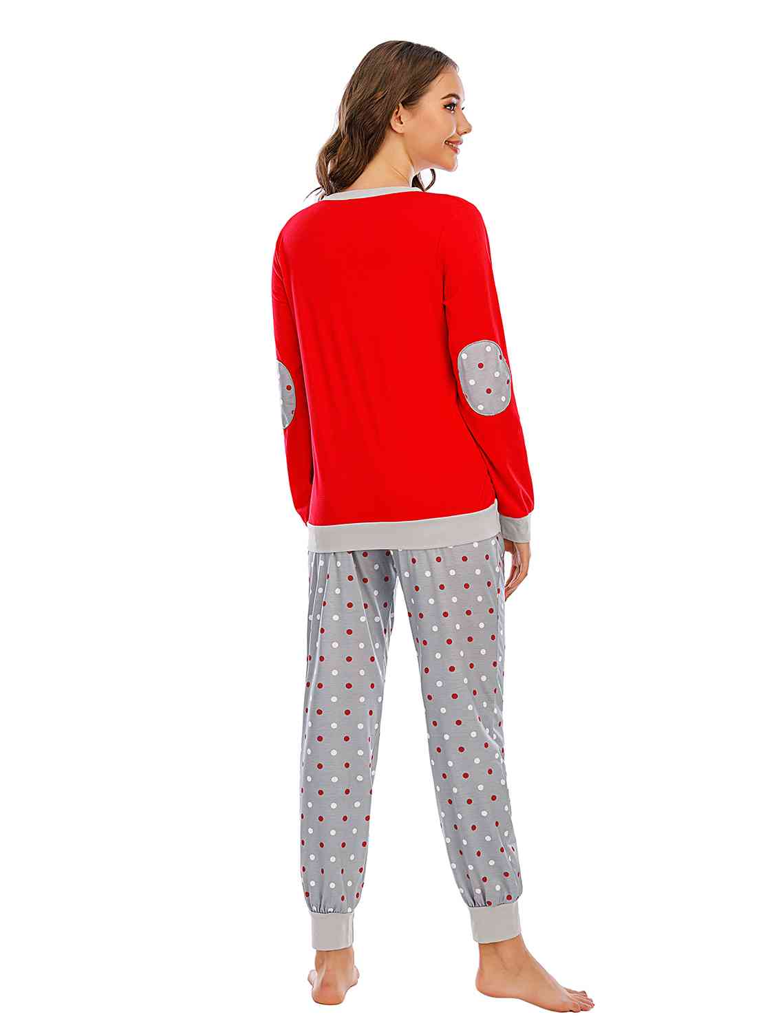 Long Sleeve Top and Polka Dot Pants Set  Shop One Place