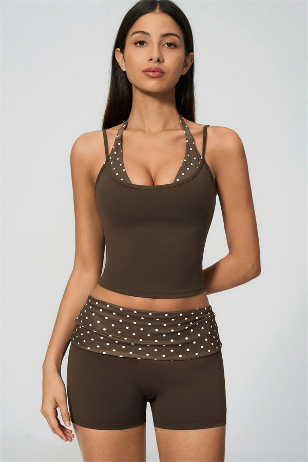 Enliven 2-teiliges Set: Neckholder-Top und Shorts