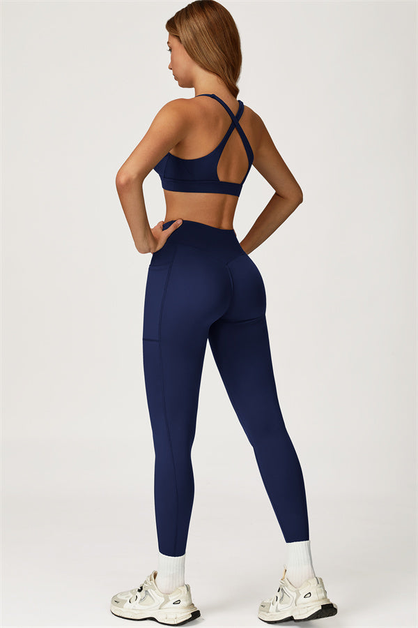 Ensemble 2 pièces Glacier : brassière de sport et leggings