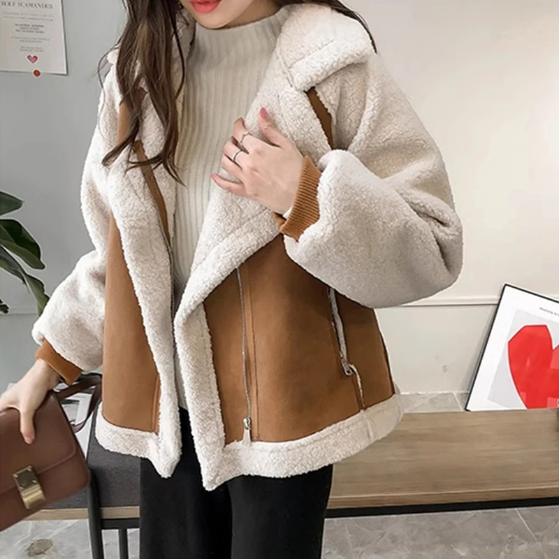 Chaqueta holgada de patchwork