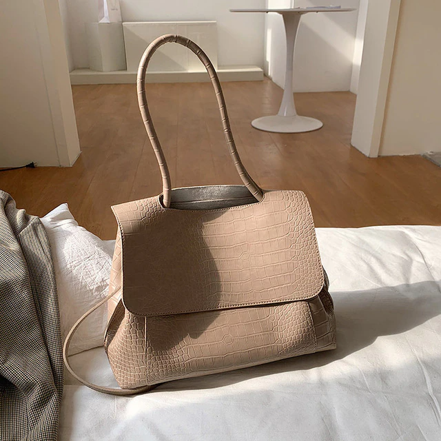 Bolso de cuero vegano de gran capacidad