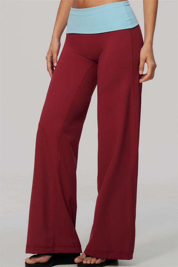 Conjunto de 2 piezas Cascade: camiseta de manga larga y pantalones de pierna recta con bloques de color