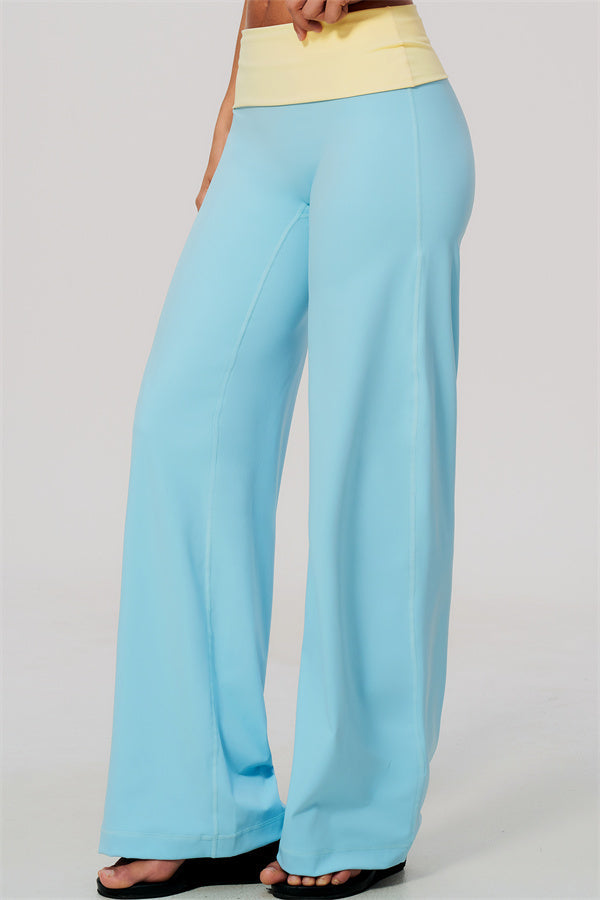 Conjunto de 2 piezas Cascade: camiseta de manga larga y pantalones de pierna recta con bloques de color