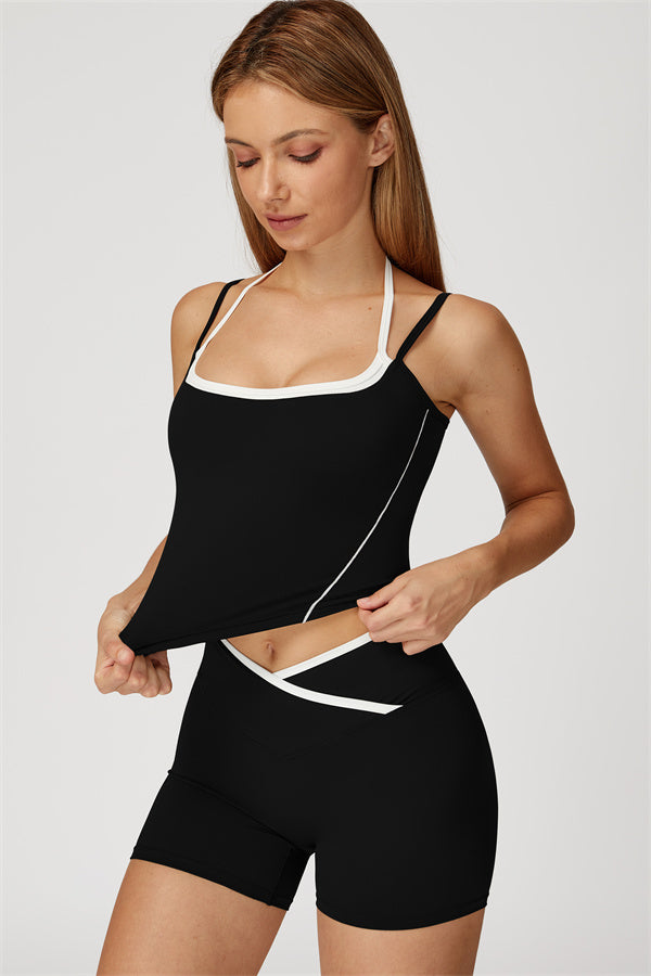 Conjunto de 2 piezas Radiant: top corto y shorts
