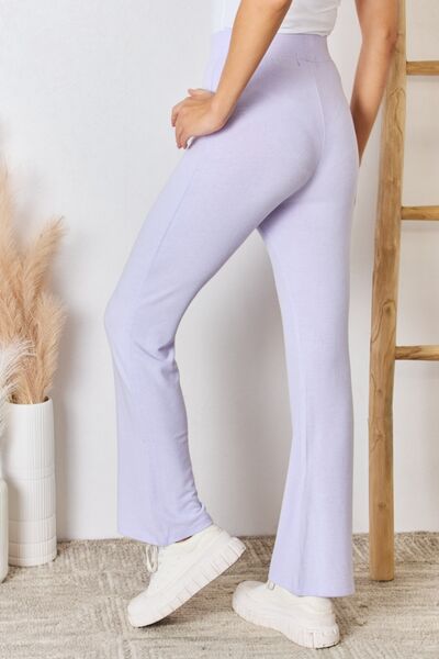 Pantalones acampanados de punto ultrasuave de cintura alta RISEN, en tallas completas