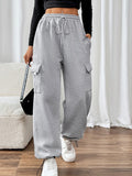 Perfee Pantalones Jogger con Cintura Elástica, Cordón y Bolsillos