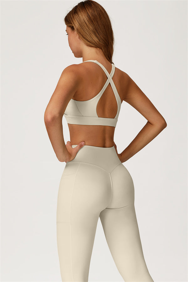Conjunto de 2 piezas Glacier: sujetador deportivo y leggings