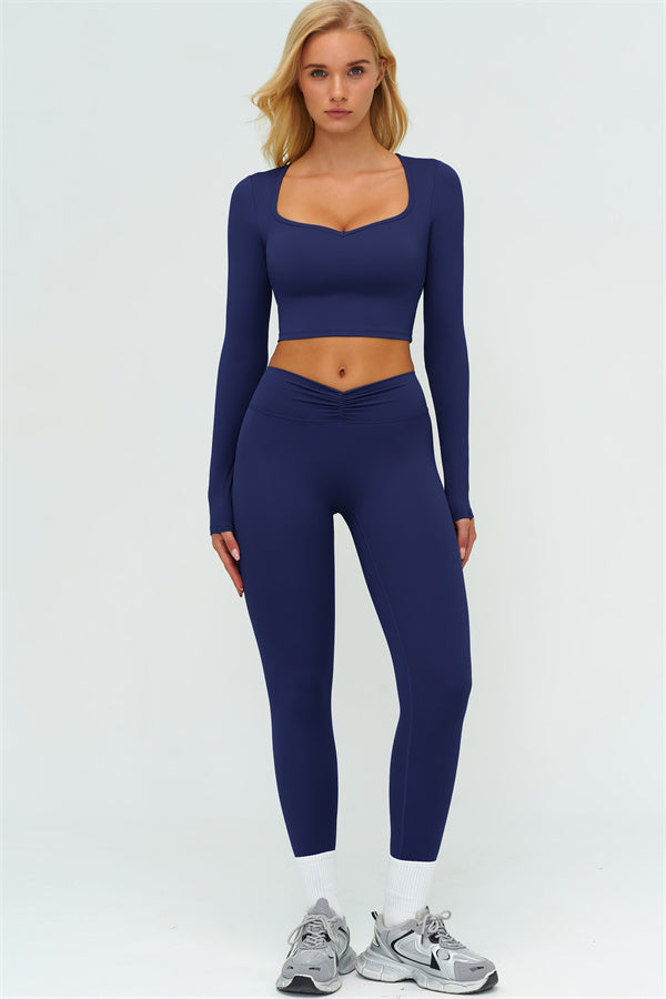Lushness 2-delige set: cropped top met lange mouwen en leggings