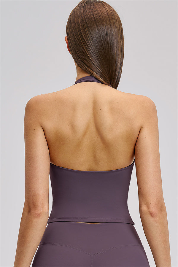 Conjunto de 2 piezas Zestful: top de tirantes y leggings acampanados