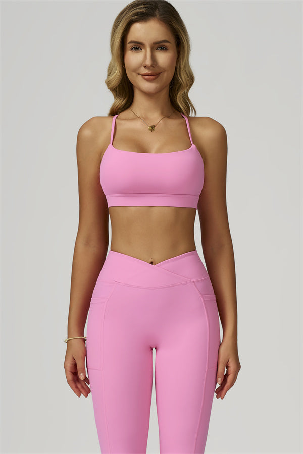 Conjunto de 2 piezas Flourish con sujetador deportivo y leggings acampanados