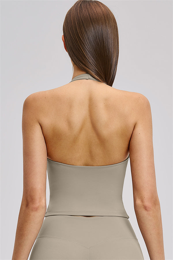 Conjunto de 2 piezas Zestful: top de tirantes y leggings acampanados