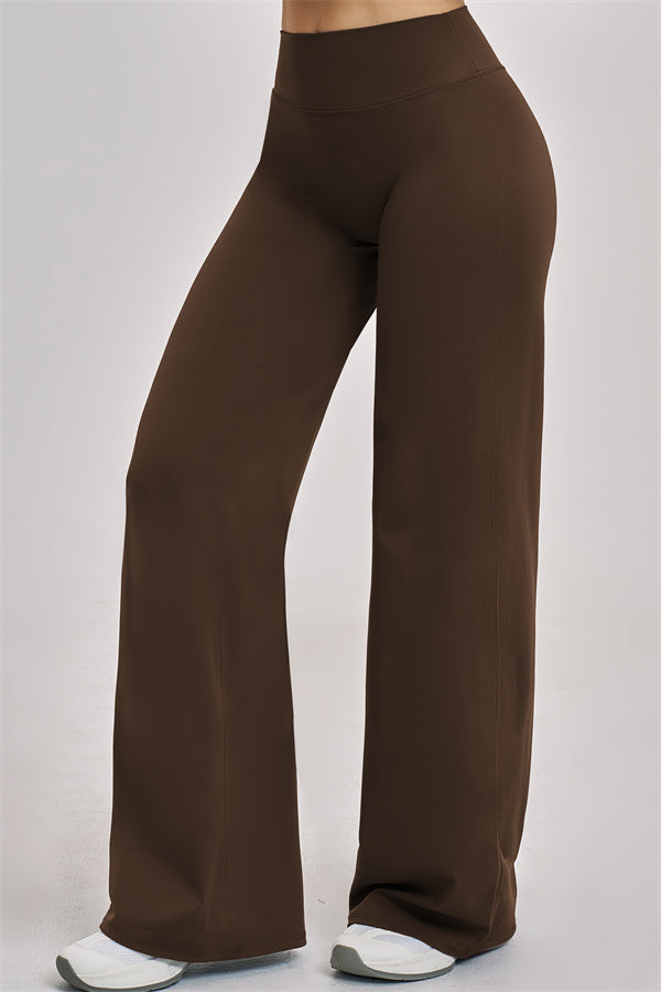 Conjunto de 2 piezas Swoon: top corto de manga larga y leggings acampanados