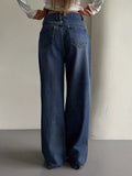 Jeans de pierna ancha con lavado vintage
