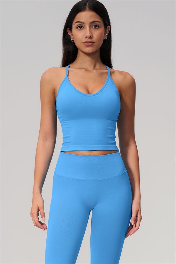 Conjunto de 2 piezas Camille de top corto y leggings