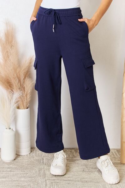 Pantalones cargo de pierna ancha y corte relajado con cordón de ajuste RISEN