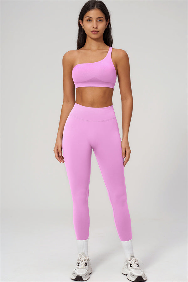 Empower 2-delige set: sportbeha met één schouderband en legging