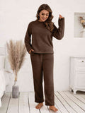 Teddy Long Sleeve Top and Pants Lounge Set  Shop One Place