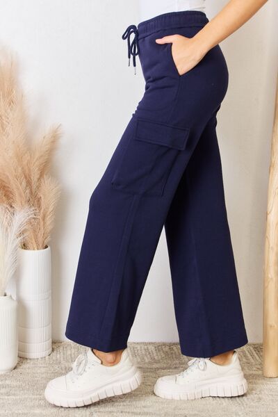 Pantalones cargo de pierna ancha y corte relajado con cordón de ajuste RISEN