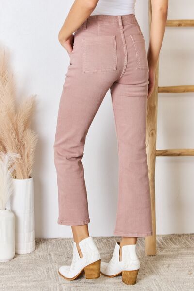 Jeans acampanados de tiro alto al tobillo RISEN para tallas grandes