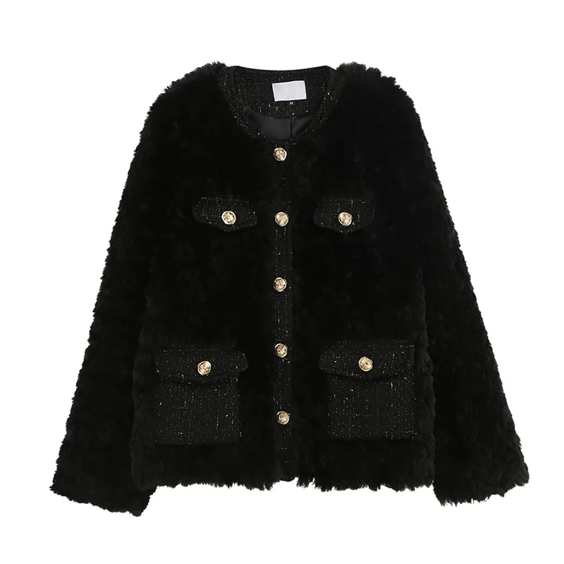 Chaqueta Lisa de piel sintética