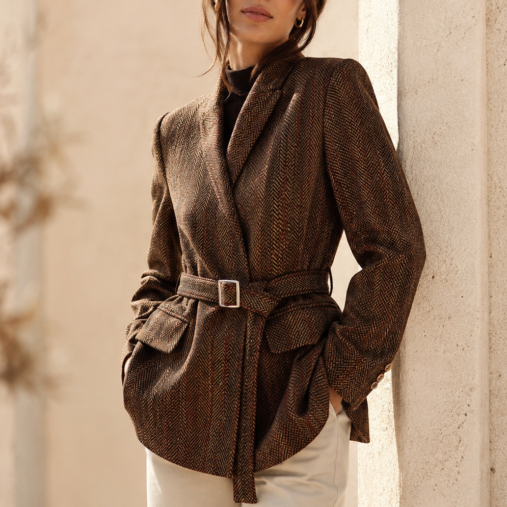 Chaqueta Sutton con cinturón