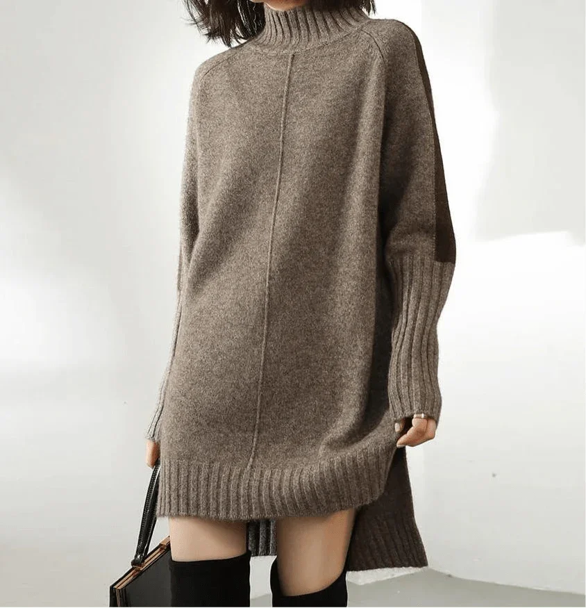 Vestido suéter de cuello alto Tundra